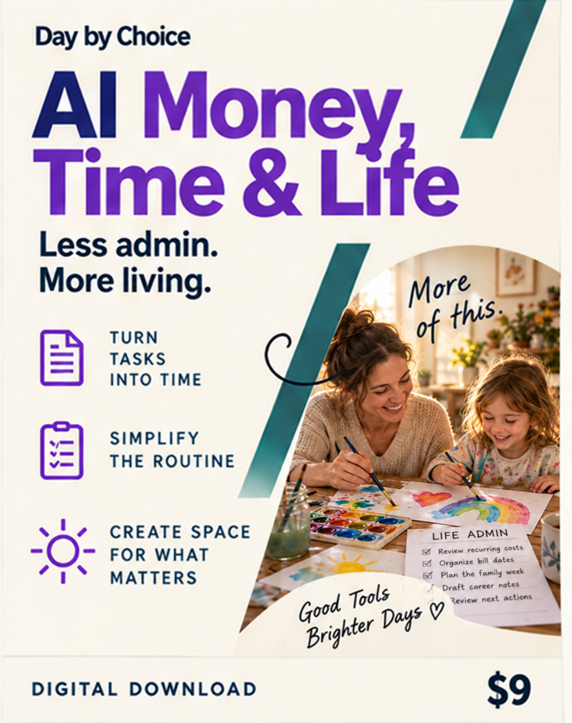 AI Money, Time & Life System approved product cover; illustrative imagery