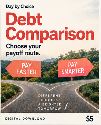Debt Payoff Comparison approved product cover; illustrative imagery